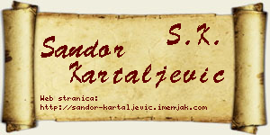 Šandor Kartaljević vizit kartica